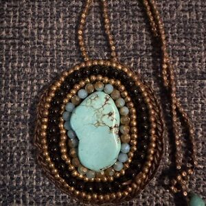 Handcrafted Beaded Pendant Necklace